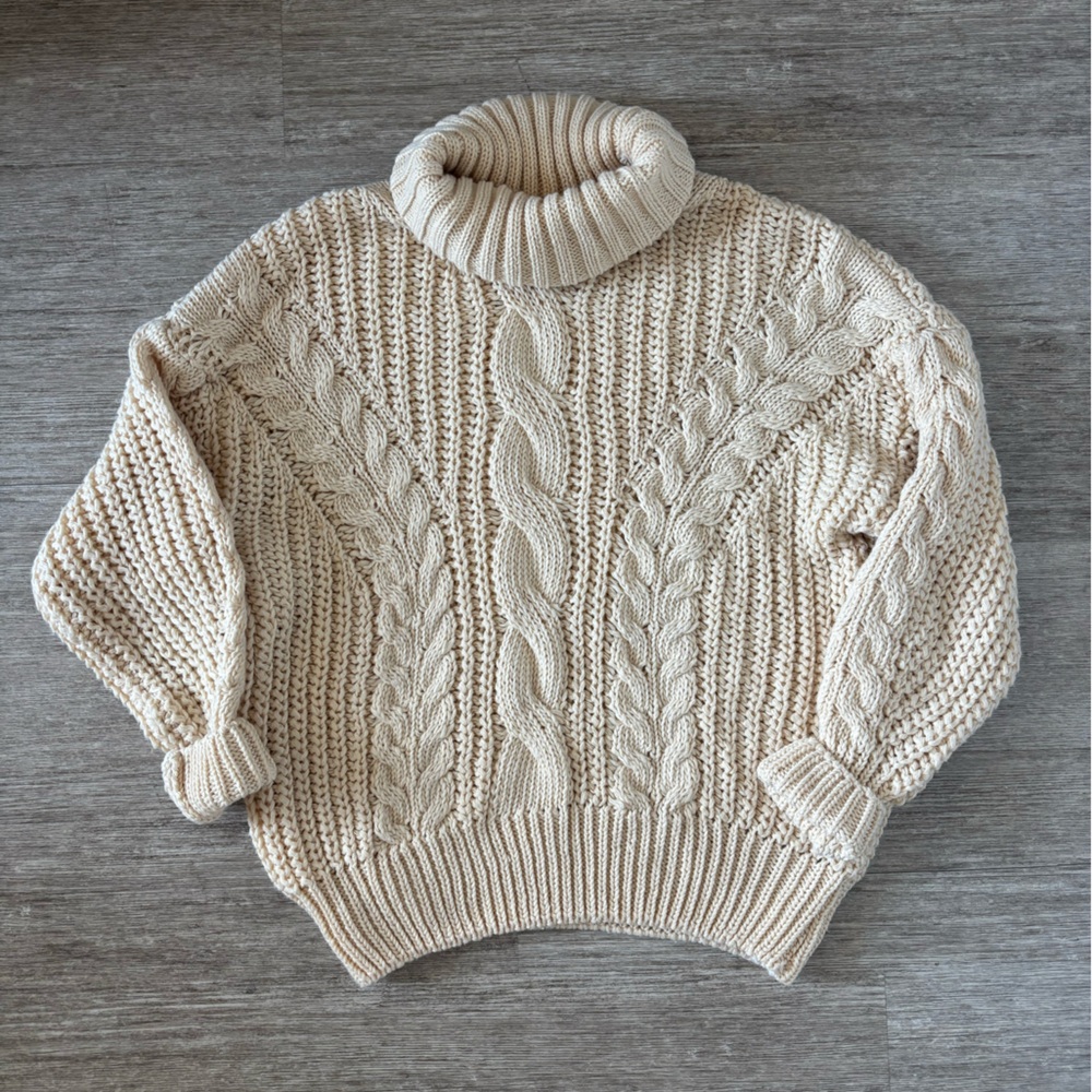 Cozy Cream Cable Knit Sweater